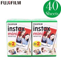 후지필름 인스탁스 미니 9 미니 11 필름 인화지 인스턴트 카메라 미니 8 7s 25 50s 90 용 3 인치 와이드 필름 흰색 가장자리 10-100 매, 40sheets