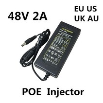 스위칭전원공급장치 파워서플라이 dc 48v 2a 2000ma 96w poe 전원 공급 장치 어댑터 48 v volt for cctv 보안 감시 poe 인젝터 이더넷 ip 카메라, 영국 케이블