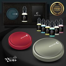 모아베르 프리미엄 고급 방향제 세트 리필 자동차 명품 신차 새차 차량선물 송풍구 디퓨저, 카키그레이 : 화이트 머스크, 선택없음