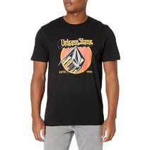 Volcom 남성용 Regular Avenge 반소매 티셔츠 블랙. _244015