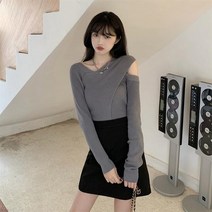 슬림 핏 여성스웨터 니트 빈티지 크리스마스 캐주얼 모던 시크 데이트 룩 20 30 대 쇼핑몰 베쟈걸