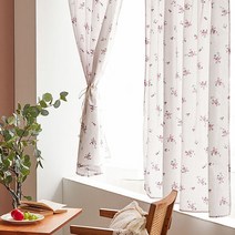 디자인 순면 반창커튼 2종택1(6자압축봉포함)