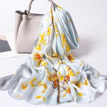 실크 새틴 스카프 럭셔리 리얼 롱 숄 프린트 넥 헤드 풀라드 팜므 170x53cm271236