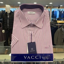 바찌 여름반팔 심플하고 시원한 런던 스트라이프 바이올렛 면혼방 (면45%) 일반핏셔츠 VD2I2PR821V0-2001구로