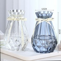 테이블리폼 유러피안 팬시 유리화병 수배 그린 뤄 식물 말린 생선 꽂다 꽃병 그릇 식당 거실인테리어 수반 1801237231, (쁘띠다이아몬드 담배재색 _투명 )