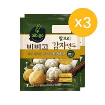 비비고찰보리감자만두 400G*2x3개, 400g, 6개