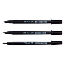 사쿠라 피그마 브러쉬 펜 PIGMA FB MB BB 캘리그라피 일러스트 애니메이션, 피그마브러시(BB/블랙)