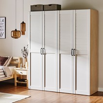 한샘 샘베딩 세이지 옷장세트 160cm(높이194cm) 행거형 2종, 화이트