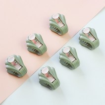 집게 전기장판 귀여운 캐릭터 클립 온수 토퍼 밀림 침대패드고정밴드 방지 스트랩, 6개입 - 희끗희끗한 회색