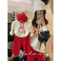 가을 모녀 패션 캐주얼 엄마랑 딸 커플룩 편한 바지 상하 투피스