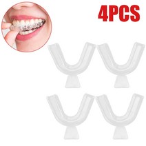 2-5pcs 마우스 가드 eva 치아 보호기 bruxism 연삭 안티 코골이 치아 미백 권투 protectio에 대한 나이트 가드 입 트레이, 4개