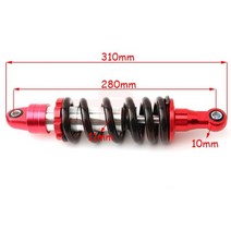 부속 호환 ATV 부품 260mm 280mm 알루미늄 합금 완충기 구덩이 자전거/먼지 자전거 오토바이 용 리어 서스펜션, Blue, 파란