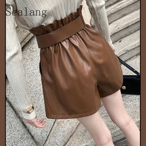 [Sealang]여자 가을 빅사이즈 a라인 가죽 반바지 vg1kobo311