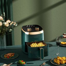 led스팀에어프라이어 대용량 20리터 New 4.5L Air Fryer Oil Free Digital Touchscreen Hot Airfryer Smart, 03 green_01 미국