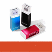 유니콘 XC-500A USB2.0 휴대용 미니 카드리더기 멀티리더, 블랙