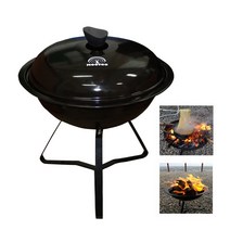 코아람 야외 훈제 바베큐 그릴 무쇠 불판 캠핑용 34cm 국산 반영구사용