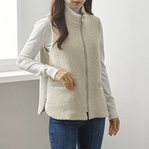 가을 겨울 사십대 오십대 미시 엄마옷 하객룩 양털 뽀글이 하이넥 집업 퍼 조끼 베스트