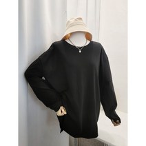 여성 데일리 긴팔 박시 루즈핏 핸드워머 티셔츠