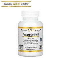 CGN 캘리포니아 골드 뉴트리션 크릴오일 오메가3 인지질 복합물 아스타잔틴 함유 120정, 500 mg, 120 개