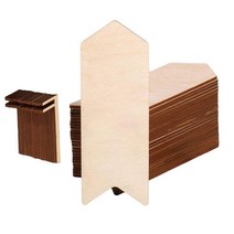 GHSHOP 24 조각 미완성 나무 상패 나무 기호 diy pyrography 쓰기 매달려 배너 공예 장식 용품, 목재, 갈색