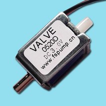0520D 소형 미니 전기 솔레노이드 밸브 DC 3V 4.5V 6V 12V 24V N/C 정상 폐쇄 공기 벤트, 05 D24V