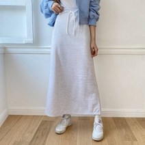 퍼니걸스 5769 밴딩 무지 기모 A라인 롱 스커트 여성의류