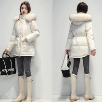 YAPOGI 여성필수 경량패딩 화이트 오리털 겨울 보온 패딩 점퍼