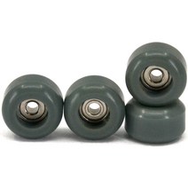 Teak Tuning CNC 폴리우레탄 핑거보드 베어링 휠 블랙 바퀴 4개 세트 단단한 경도계가 있는 내구성 있, 07 회색.