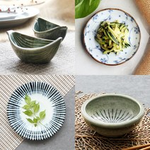 일본식기 앞접시/찬기 12cm 이하 50종모음 신상추가, 32_웨이브 접시세트[4P]