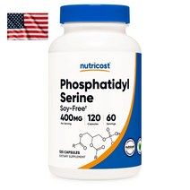 미국 뉴트리코스트 포스파티딜 세린 400mg 120캡슐 세린 인지질 PS Nutricost Phosphatidyl serine 보충제 누트리코스트