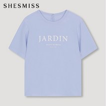 [쉬즈미스] [22SS]JARDIN 래터링 반팔 블라우스_SWWBLM22020_LL