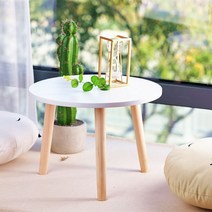 팔각소반 해주반 나주반 개다리소반 꽃 102981, 작은 흰색 원 직경 40cm