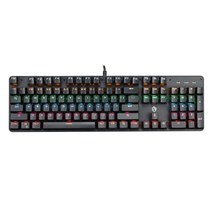 방수 RGB 기계적인 키보드 파란 스위치 104 열쇠에 의하여 타전되는 키보드, 448x178x38mm, 플라스틱, 블랙
