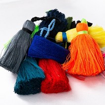 (P-60) 대형 왕 태슬 타슬 테슬 키링 백참 만들기 마크라메 부자재, 1.블랙, 1개