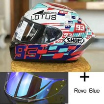 풀 페이스 쇼에이 X14 시계 로터스 LS39 마르케즈 오토바이 헬멧 남자 승마 자동차 모토크로스 레이싱 F, H Helmet+XXL