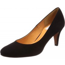 [랑뱅 온 블루]라운드 토 플레인 펌프스 2488레이디스 블랙 스웨이드 22 cm E