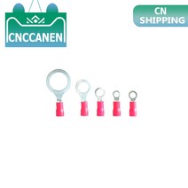 절연 링 터미널 커넥터 22-16 AWG 0.5-1.5mm2 빨간색 M3/M4/M5/M6/M8/M13 PVC 와이어 케이블 전기 크, 02 25PCS_06 M6 RV1.25-6