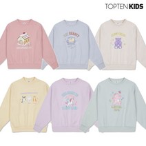 탑텐키즈 39 900원 여아 플리스 그래픽 맨투맨-MKC4TR2101