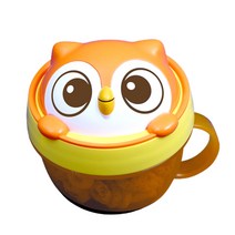 에디슨 프렌즈 흘림방지 스낵컵 부엉이, 1개, 오렌지, 1개