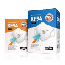3Q 3D KF94 프리미엄 플러스 마스크 개별포장 귀안아픈 새부리형 20매, KF94플러스 소(20매)