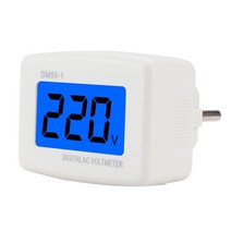전기 배선 테스터기 테스타기 DM551 미니 전압계 AC110V 220V EU 미국 플러그 볼트 미터 소켓 테스터 LCD, 01 EU