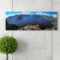 꾸밈 cu001-백두산천지파노라마노프레임 액자, A-백두산정상에서