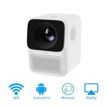 미니 빔프로젝터 Wanbo-T2 MAX 프로젝터 글로벌 버전 1080P LED 휴대용 WIFI 풀 HD 4K 1920x1080P 가정용 키스톤 보정, [02] T2 MAX, [04] 영국 플매트 카펫 러그