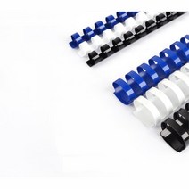 쉽고 편리한 제본 플라스틱링 25mm 50개 PP표지 제본재료 제본커버 플라스틱제본기 종이표지 종이제본표지, 흰색
