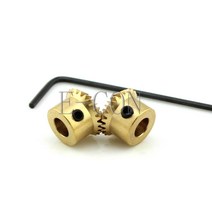 0.5M 20 T 금속 우산 톱니 베벨 기어 헬리컬 모터 2 개3mm/4mm 보어, 01 20 Teeth_01 3mm