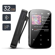 미니 블루투스 MP3 플레이어 MP4 HiFi 음악 모션 휴대용 64GB HD 초박형 터치 스크린 전자 책 녹음/FM 라디오/비디오, Black, 01 Black_02 16GB