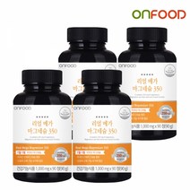 [온푸드] 리얼 메가 마그네슘 350mg 함유 4병 (12개월분), 단품, 단품