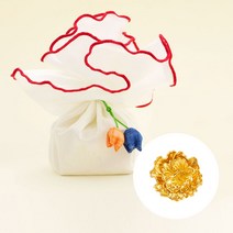 한국금다이아몬드 24K 순금 카네이션 뱃지 보자기 패키지 1.875g