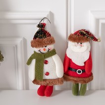 로빈산타인형&로빈눈사람인형 17cm 크리스마스 오너먼트 트리 장식 TROMCG, 로빈눈사람인형