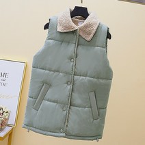 뉴욕멋쟁이 케니 털카라 패딩조끼 여성 캐주얼 겨울패딩베스트